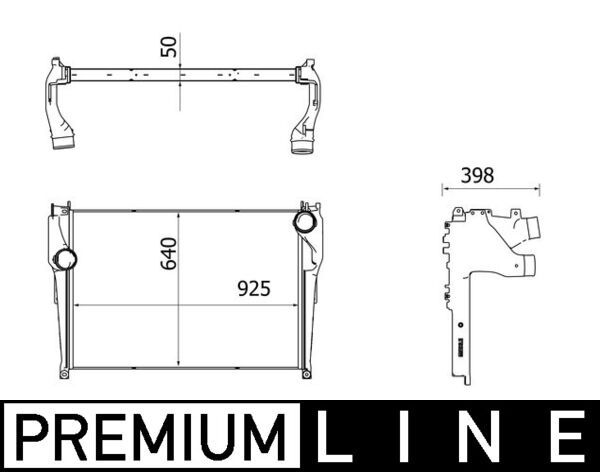 Product Image - Intercooler, inlaatluchtkoeler - CI227000P - MAHLE
