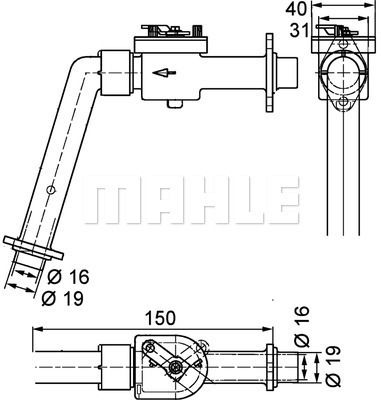 Клапан регулювання подачі охолоджувальної рідини, Mahle CV7000P