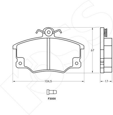 1-GNC R-268 - Brake Pad Set, disc brake