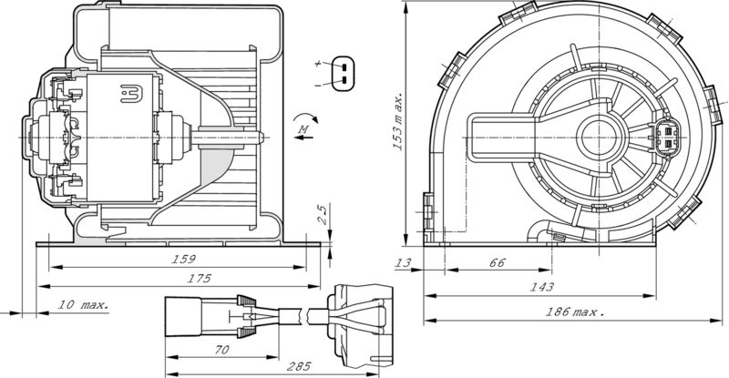 BOSCH 0 130 115 604 Interior Blower