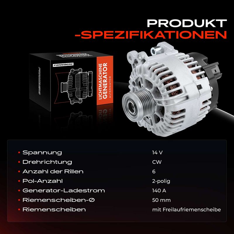 Frankberg 5481FB0001835 Alternator