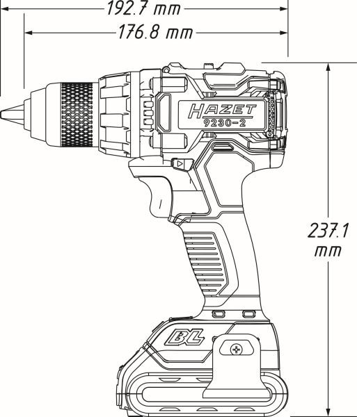 HAZET 9230-010 Demolition Hammer Set (rechargeable battery)