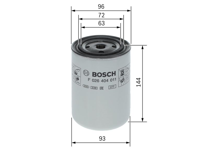 BOSCH F 026 404 011 Coolant Filter