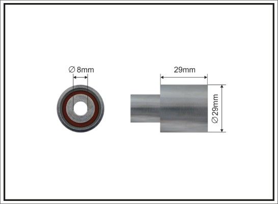 Відвідний/напрямний ролик, зубчастий ремінь, Caffaro 387-135