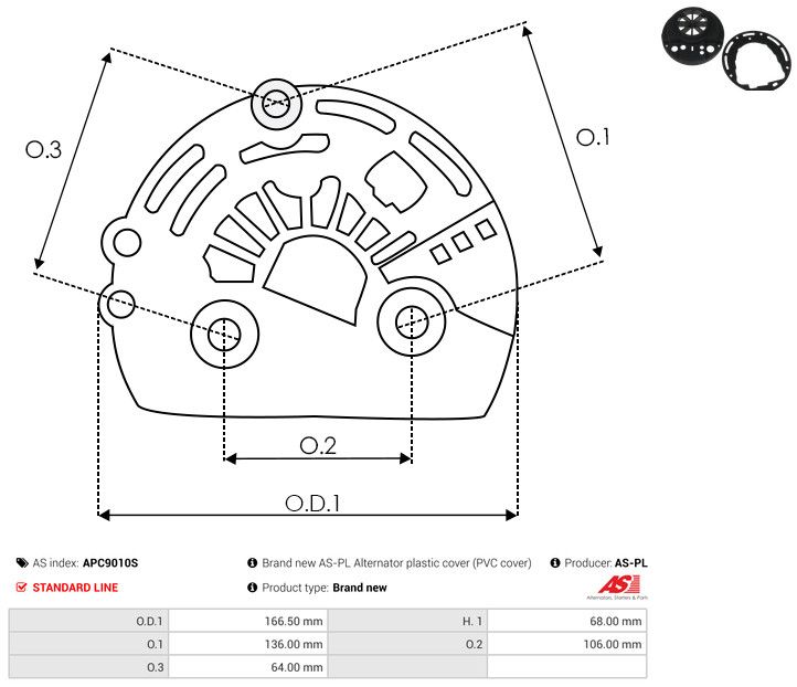 Kaitsekate, generaator, AS-PL APC9010S