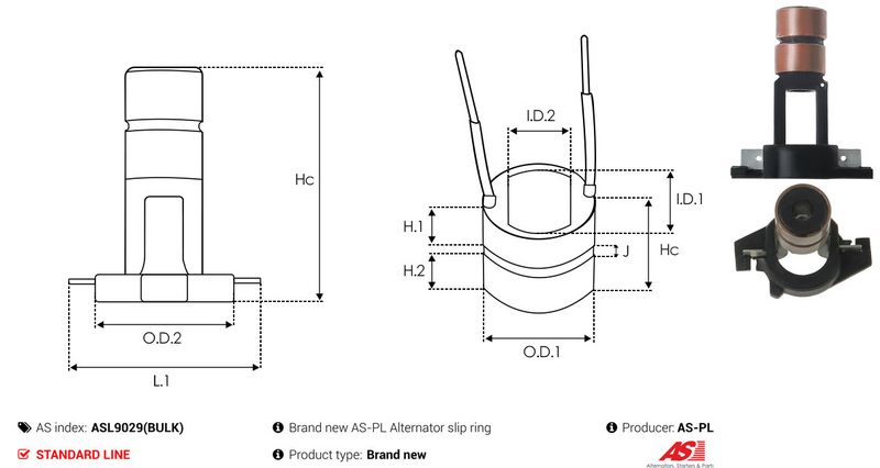 Rõngas, generaator, AS-PL ASL9029(BULK)