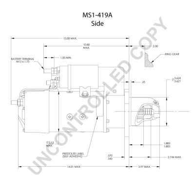 BOM-Prestolite MS1-419A Starter