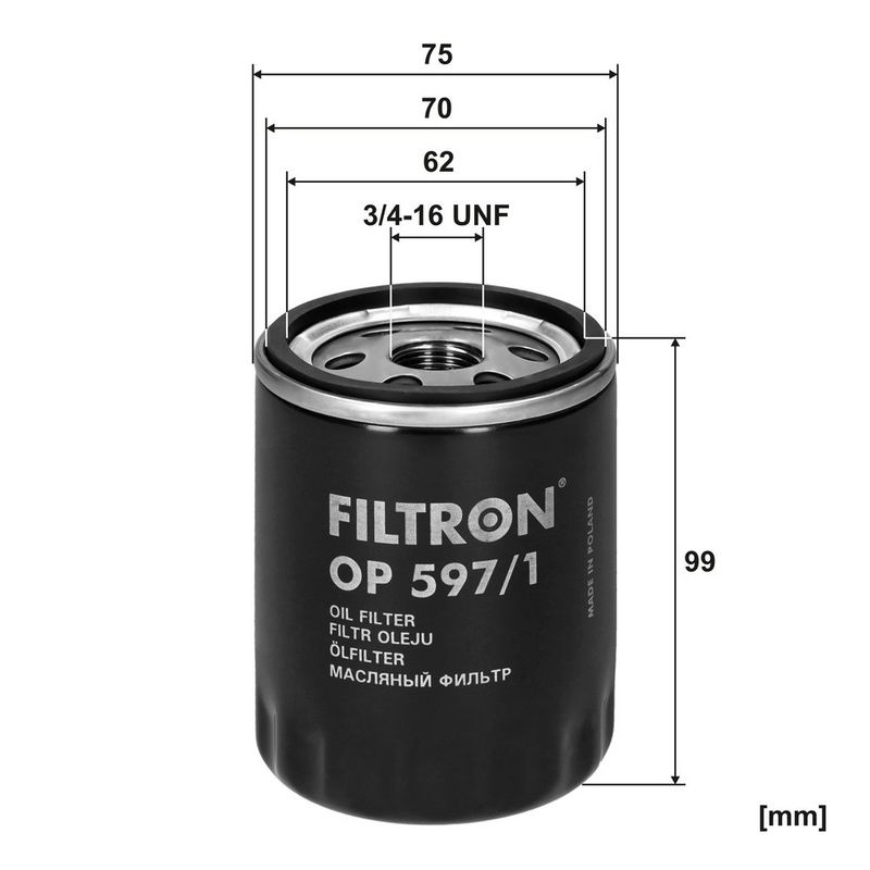 Õlifilter, FILTRON OP 597, 1