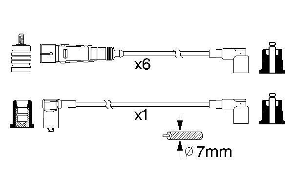 Комплект проводів високої напруги, Bosch 0986356335