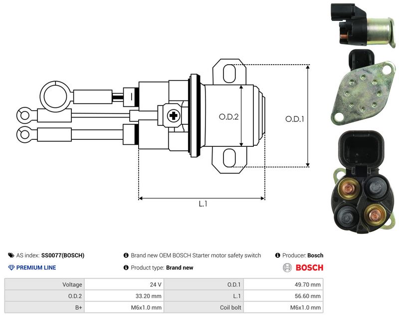 AS-PL SS0077(BOSCH) Solenoid Switch, starter