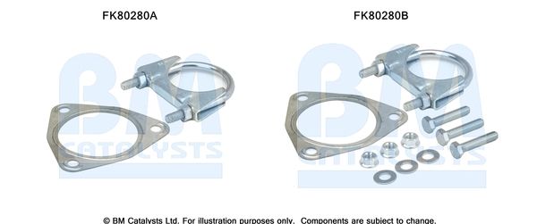 BM CATALYSTS szerelőkészlet, katalizátor FK80280