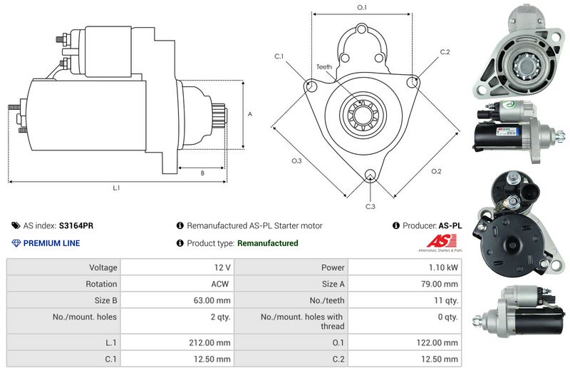 AS-PL S3164PR Starter