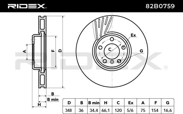 спирачен диск RIDEX