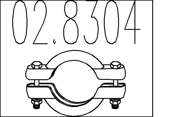 MTS csőkapcsoló, kipufogó 02.8304