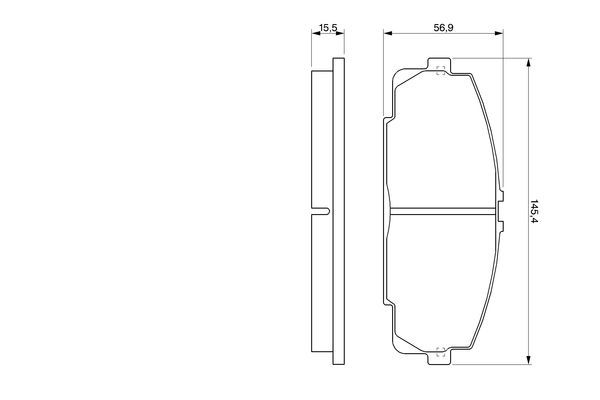 BOSCH TOYOTA передние тормозные колодки Hiace III,IV 89-06