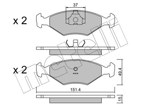 METELLI fékbetétkészlet, tárcsafék 22-0057-5