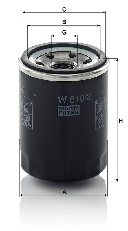 Õlifilter, MANN-FILTER W 610, 2