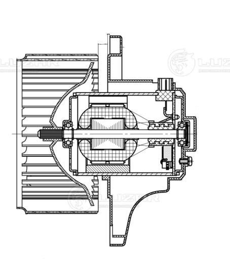 Електродвигун, компресор салону, KIA SPORTAGE II/TUCSON 04-, Luzar LFH08E3