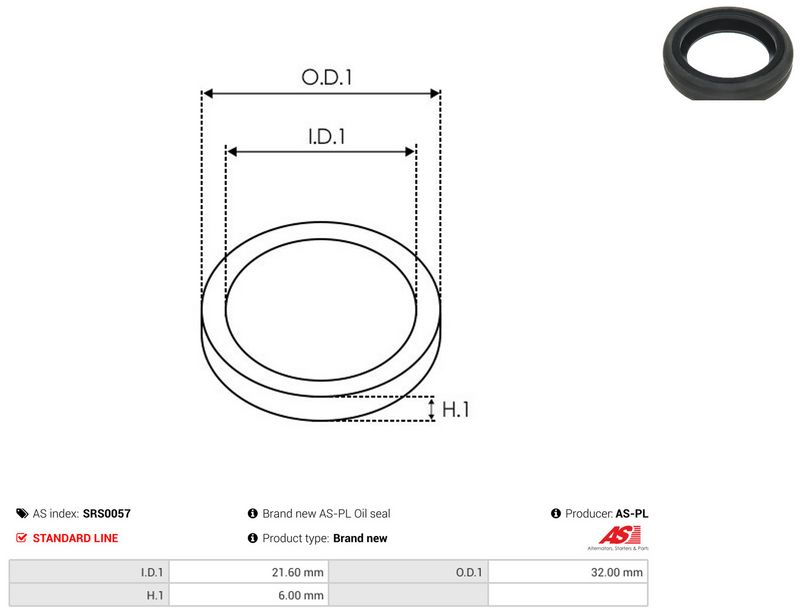 AS-PL SRS0057 Repair Set, alternator