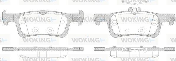 Комплект гальмівних накладок, дискове гальмо, Woking P14633.00