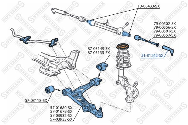 STELLOX 51-01242-SX Tie Rod End