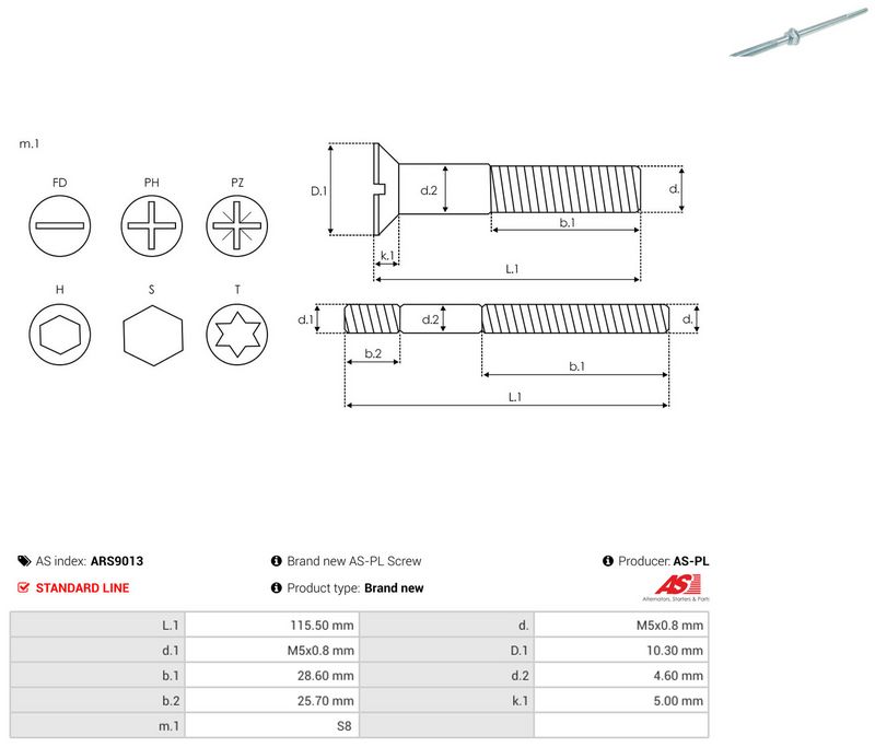 AS-PL ARS9013 Repair Set, alternator