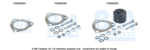 BM CATALYSTS szerelőkészlet, katalizátor FK80029