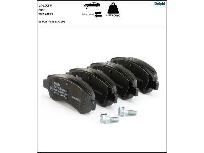 DELPHI LP1727 Brake Pad Set, disc brake
