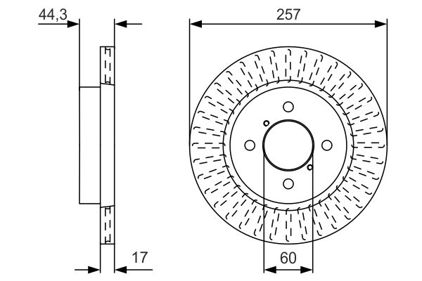 BOSCH CHERY Диск тормозной передний Kimo 1,3 07-