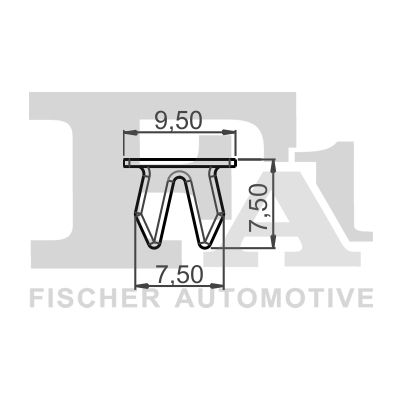 FA1 79-60003.5 Clip, trim/protection strip
