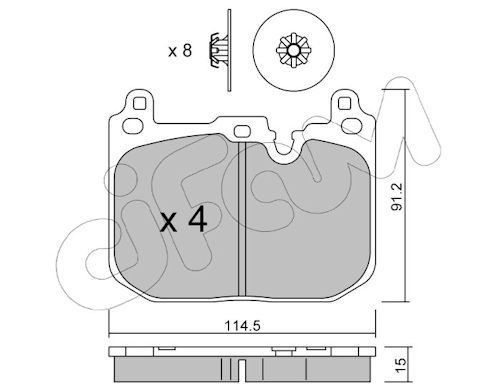 Set placute frana,frana disc 822-1015-2 CIFAM