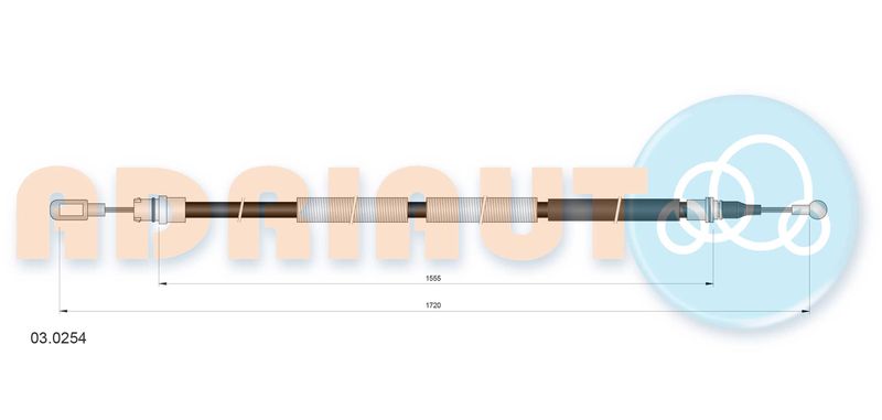Тросовий привод, стоянкове гальмо, Adriauto 03.0254