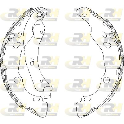 Комплект гальмівних колодок, задня вісь, 39мм, Roadhouse 4152.00