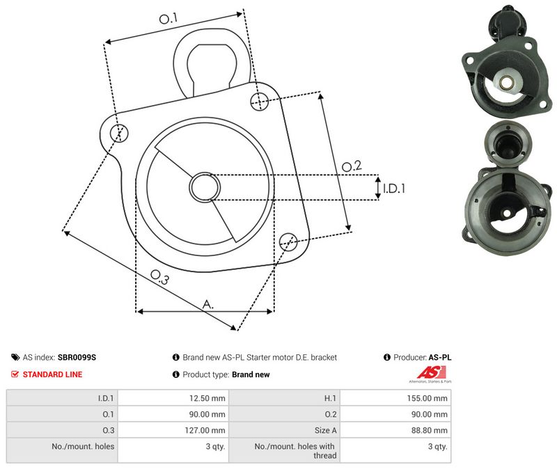 AS-PL SBR0099S Starter Lid, carburettor