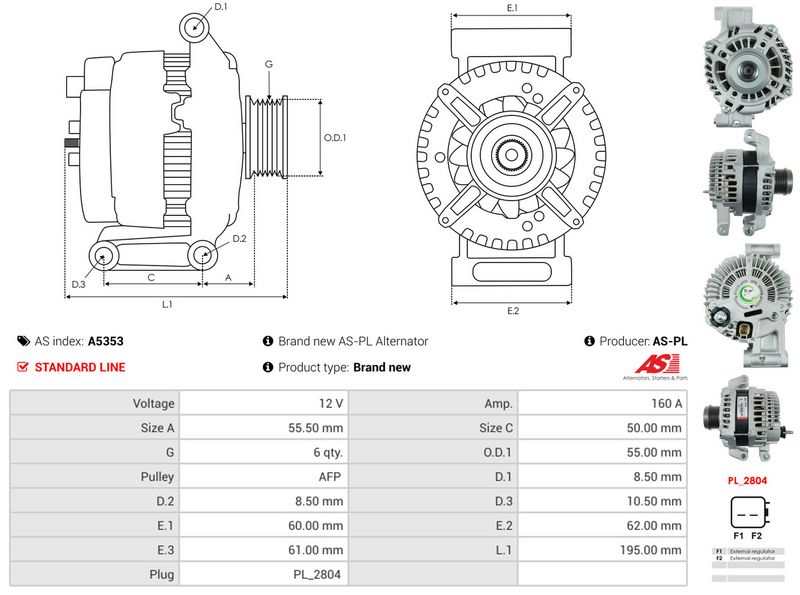 AS-PL A5353 Alternator