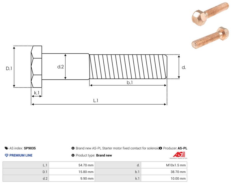 AS-PL SP9035 Repair Kit, starter