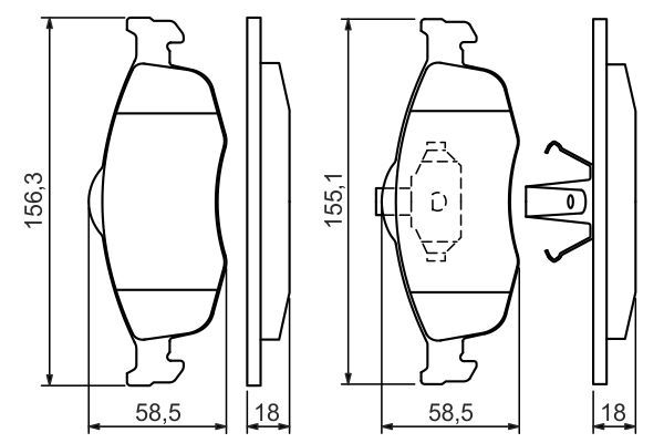 BOSCH гальмівні колодки передній FORD Mondeo 1.6/1.8/2.0, Scorpio