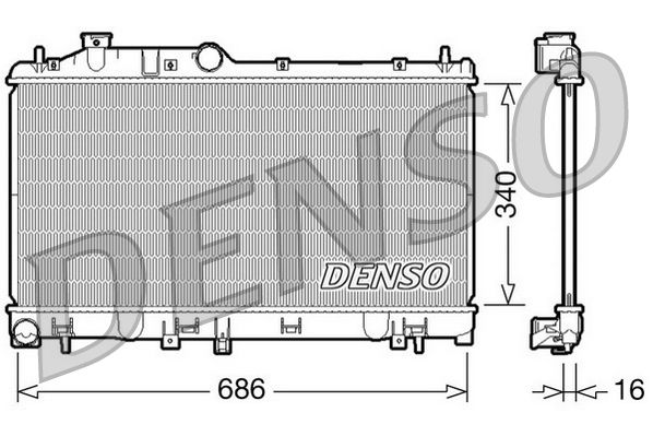 DENSO hűtő, motorhűtés DRM36007