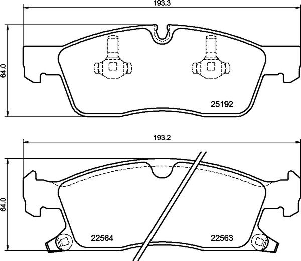 BREMBO P37027 Brake Pad Set, disc brake