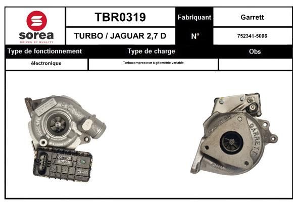 Compresor,sistem de supraalimentare TBR0318 EAI