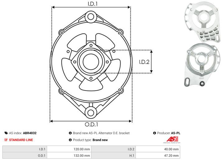 Kaitsekate, generaator, AS-PL ABR4032