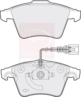 APEC Brake Pad Set, disc brake PAD1336B