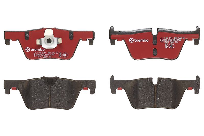 Piduriklotsi komplekt, ketaspidur, BREMBO P 06 071X
