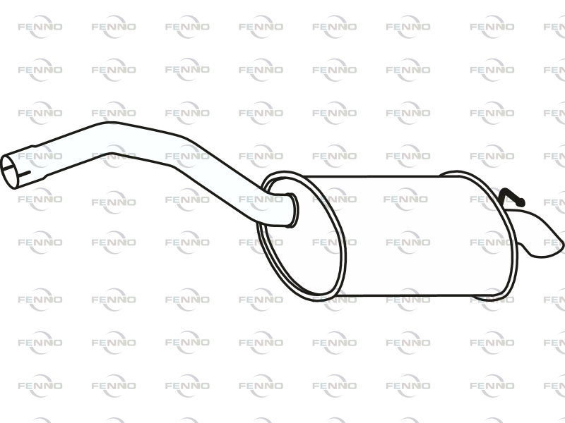 FENNO P23129 Rear Muffler