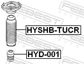 FEBEST HYSHB-TUCR Protective Cap/Bellow, shock absorber