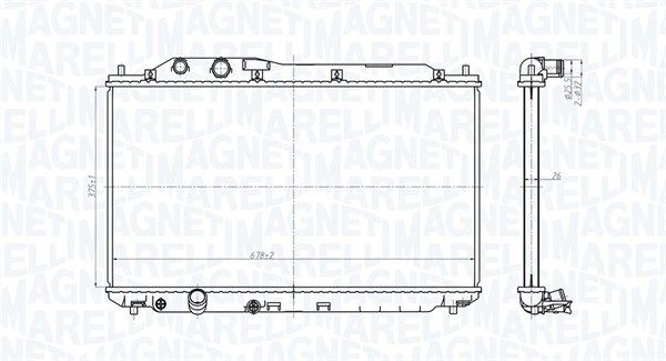 Радіатор, система охолодження двигуна, Magneti Marelli 350213178700