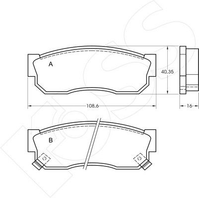 1-GNC R-388 - Brake Pad Set, disc brake
