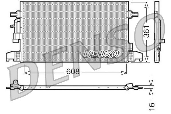 DENSO kondenzátor, klíma DCN02016