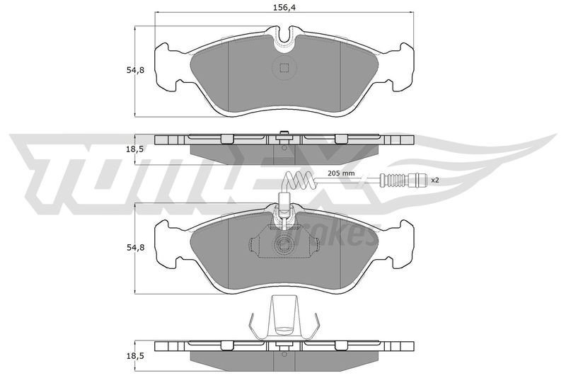 TOMEX Brakes fékbetétkészlet, tárcsafék TX 11-491