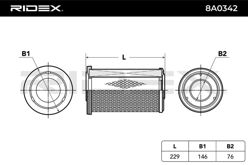 въздушен филтър RIDEX